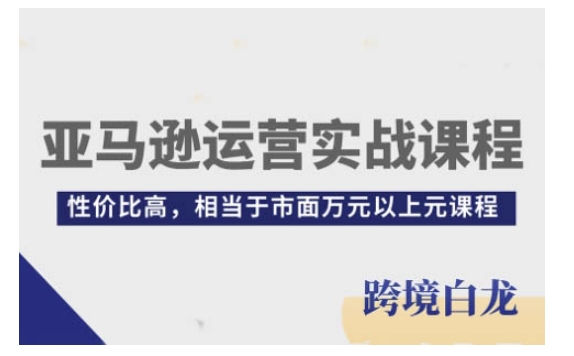亚马逊运营实战课程，亚马逊从入门到精通，性价比高，相当于市面万元以上元课程-氚客吧