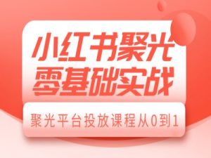 小红书聚光零基础实战，聚光平台投放课程从0到1-氚客吧