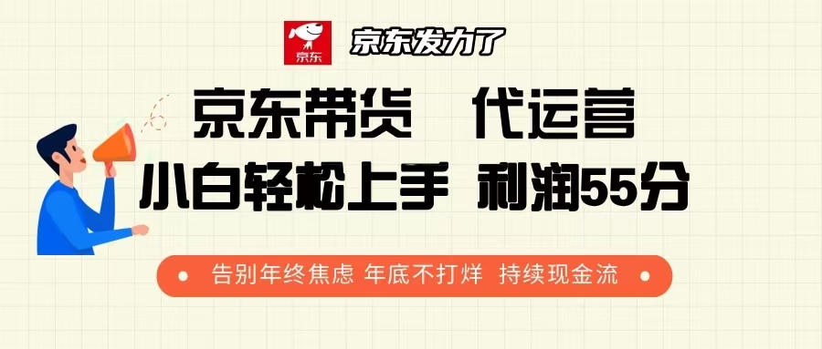 京东带货 代运营 利润55分 告别年终焦虑 年底不打烊 持续现金流-氚客吧