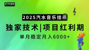 2025汽水音乐挂JI项目，独家最新技术，项目红利期稳定月入6000+-氚客吧