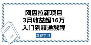 网盘拉新项目：3月收益超16万，入门到精通教程-氚客吧