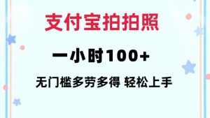 支付宝拍拍照一小时100+无任何门槛多劳多得一台手机轻松操做【揭秘】-氚客吧