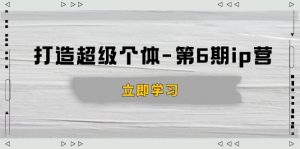 打造 超级个体-第6期ip营：商业认知,产品设计,成交演练,解决知识变现难题-氚客吧