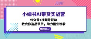 小绿书AI带货实战营：公众号+视频号联动，教会你选品带货，助力副业增收-氚客吧