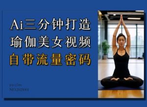 Ai3分钟打造瑜伽美女视频，自带流量密码-氚客吧