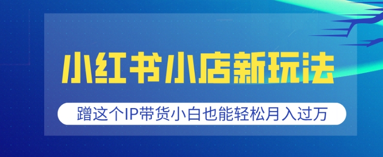 小红书小店新玩法，蹭这个IP带货，小白也能轻松月入过W【揭秘】-氚客吧