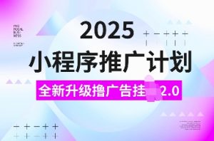2025小程序推广计划，全新升级撸广告挂JI2.0玩法，日入多张，小白可做【揭秘】-氚客吧
