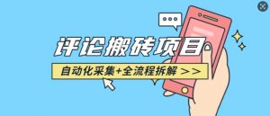 悟空采集评论搬砖_评论搬砖+自动采集【完整攻略】-氚客吧