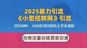 2025最新暴力引流方法，招聘平台一天引流300+，日变现多张，专业人士力荐-氚客吧