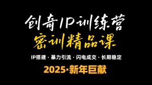 2025年“知识付费IP训练营”小白避坑年赚百万，暴力引流，闪电成交-氚客吧