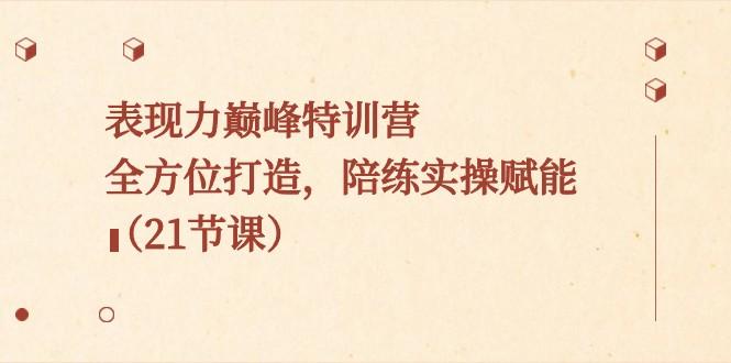 表现力巅峰特训营，全方位打造，陪练实操赋能（21节课）-氚客吧