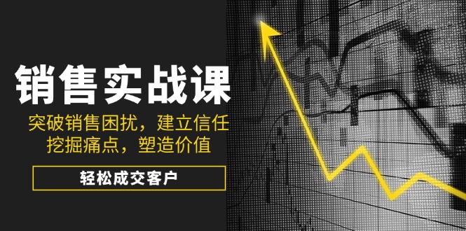 销售实战课，突破销售困扰，建立信任，挖掘痛点，塑造价值，轻松成交客户-氚客吧