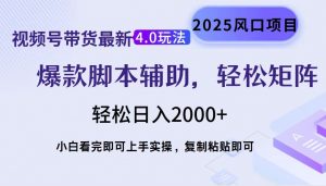 视频号带货最新4.0玩法，作品制作简单，当天起号，复制粘贴，轻松矩阵...-氚客吧