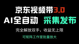 京东视频带货3.0，Ai全自动采集＋自动发布，完全解放双手，收入无上限...-氚客吧