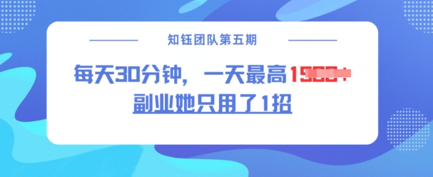 副业她只用了1招，每天30分钟，无脑二创，一天最高1.5k-氚客吧