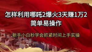 怎样利用哪吒2爆火3天赚1万2简单易操作新手小白秒学会抓紧时间上手实操-氚客吧