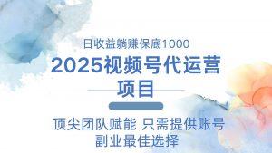 2025视频号代运营 日躺赚1000＋ 只需提供账号-氚客吧