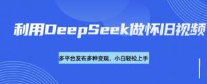 利用DeepSeek做怀旧视频，流量号多渠道变现能力强-氚客吧