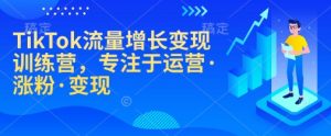 TikTok流量增长变现训练营，专注于运营·涨粉·变现-氚客吧