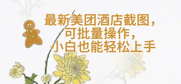 【轻云】最新美团酒店截图，可批量操作，小白也能轻松上手-氚客吧