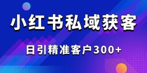 2025最新小红书平台引流获客截流自热玩法讲解，日引精准客户300+-氚客吧