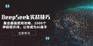 DeepSeek实战技巧：集合最强使用攻略，1000个神级提示词，让你成为AI高手-氚客吧