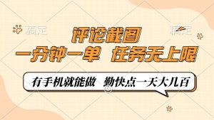 评论截图，一分钟一单，有手机就能做，任务无上限，轻松一天大几百-氚客吧