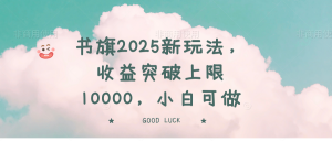 书旗2025新玩法，收益突破上限10000，小白可做-氚客吧