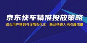 京东快车精准投放策略，结合用户营销与详情页优化，新品快速入池引爆流量-氚客吧