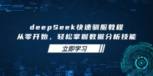 deepSeek快速驯服教程，从零开始，轻松掌握数据分析技能-氚客吧