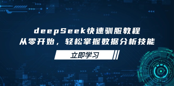 deepSeek快速驯服教程，从零开始，轻松掌握数据分析技能-氚客吧
