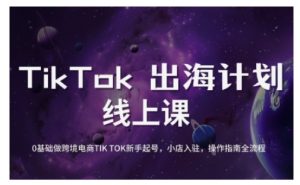 TikTok跨境电商新手起号与运营全攻略，0基础做跨境电商TIKTOK新手起号，小店入驻，操作指南全流程-氚客吧