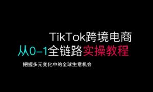 TikTok跨境电商从0-1全链路全方位实操教程，把握多元变化中的全球生意机会-氚客吧