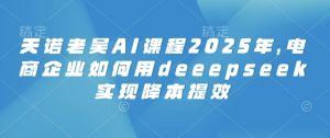天诺老吴AI课程2025年，电商企业如何用deeepseek实现降本提效-氚客吧