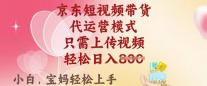 京东短视频带货，2025翻身项目，只需上传视频，单月稳定变现8k+【揭秘】-氚客吧