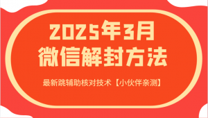 2025年3月微信解封方法 最新跳辅助核对技术【小伙伴亲测】-氚客吧