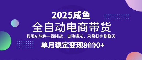 全网首发【闲鱼全自动电商带货】三年磨一剑，一朝露锋芒，单月稳定变现8k+【揭秘】-氚客吧