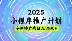 2025微信小程序推广计划，撸广告玩法，日均5张，稳定简单【揭秘】-氚客吧