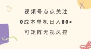 视频号点点关注，0成本单号80+，可矩阵，绿色正规，长期稳定【揭秘】-氚客吧