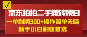 京东拍拍二手搬砖项目，一单纯利润3张，操作简单，小白兼职副业首选-氚客吧