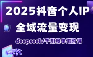 2025抖音个人IP全域流量变现进阶课，deepseek千川爆单进阶课-氚客吧