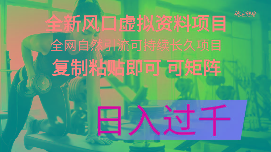 全新风口虚拟资料项目 全网自然引流可持续长久项目 复制粘贴即可可矩阵…-氚客吧