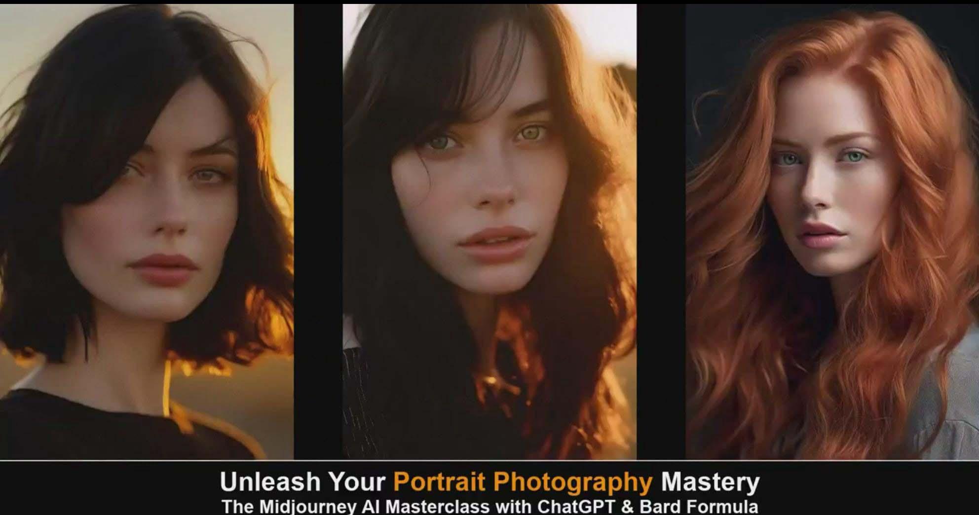 图片[3]-(9312期)Midjourney v5 ChatGPT 和 Bard AI人工智能人像摄影大师班-15节-中英字幕-氚客吧