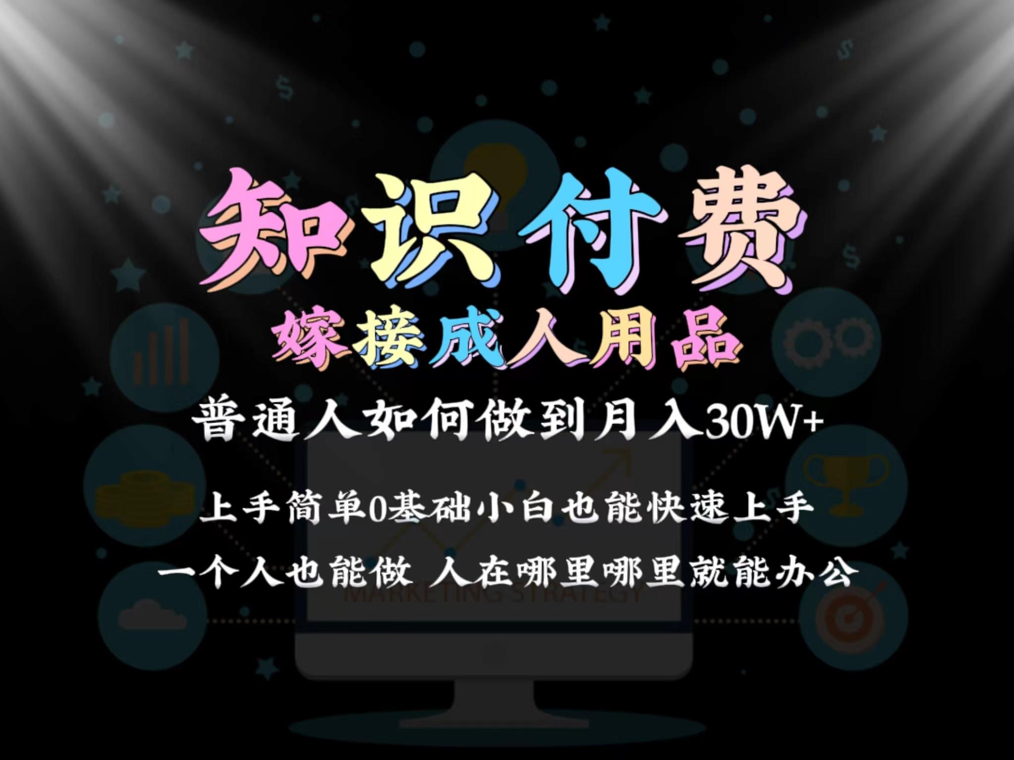 2024普通人做知识付费结合成人用品如何实现单月变现30w 保姆教学1.0-氚客吧