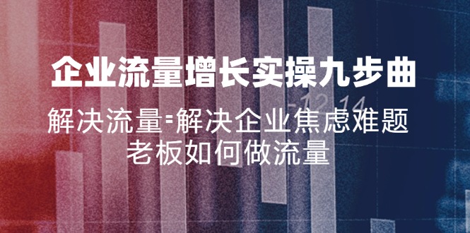 企业流量增长实战九步曲，解决流量=解决企业焦虑难题，老板如何做流量-氚客吧