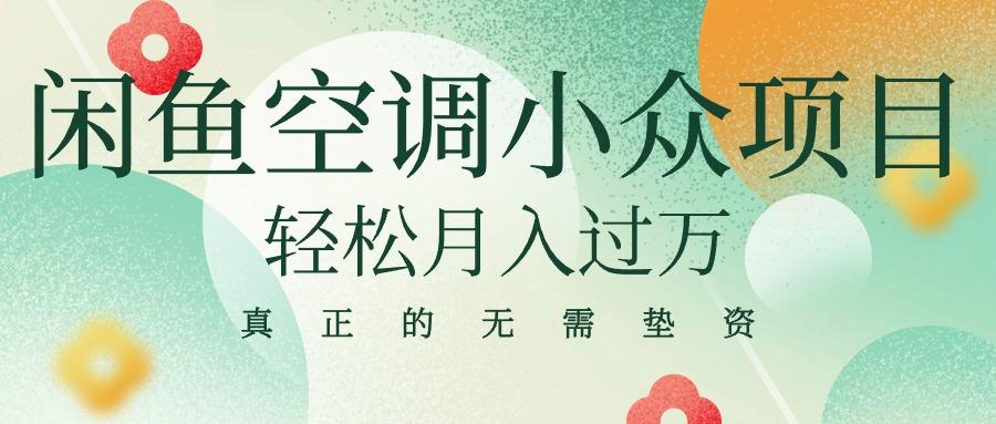 闲鱼卖空调小众项目 轻松月入过万 真正的无需垫资金-氚客吧
