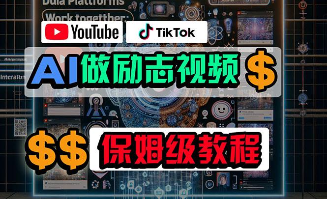 利用AI制作励志视频，在YouTube和TikTok赚钱，小白可做(附工具-氚客吧