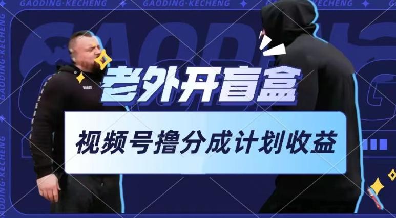 老外开盲盒视频，撸视频号分成计划收益，每天只需一小时，新手小白轻松上手【揭秘】-氚客吧
