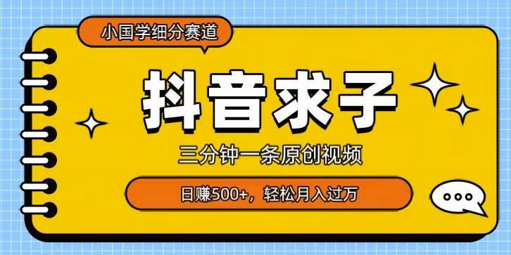 小国学细分赛道，三分钟一条原创视频，日赚500+，可矩阵复制-氚客吧