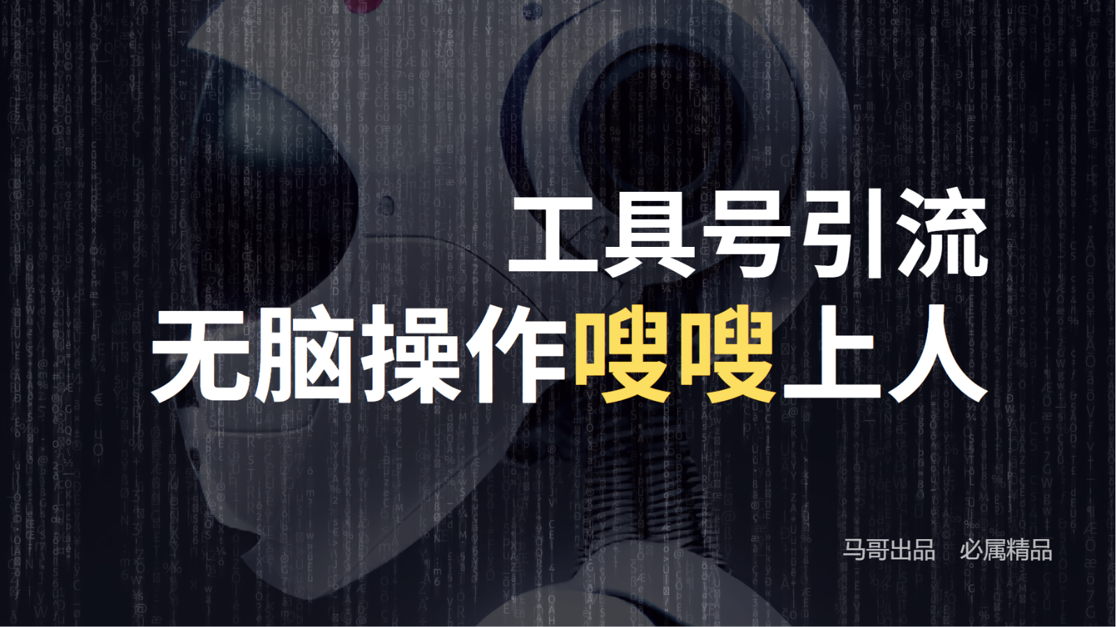 工具号高效引流法，嗖嗖上人，日引1000+，直接搬运，无脑操作-氚客吧